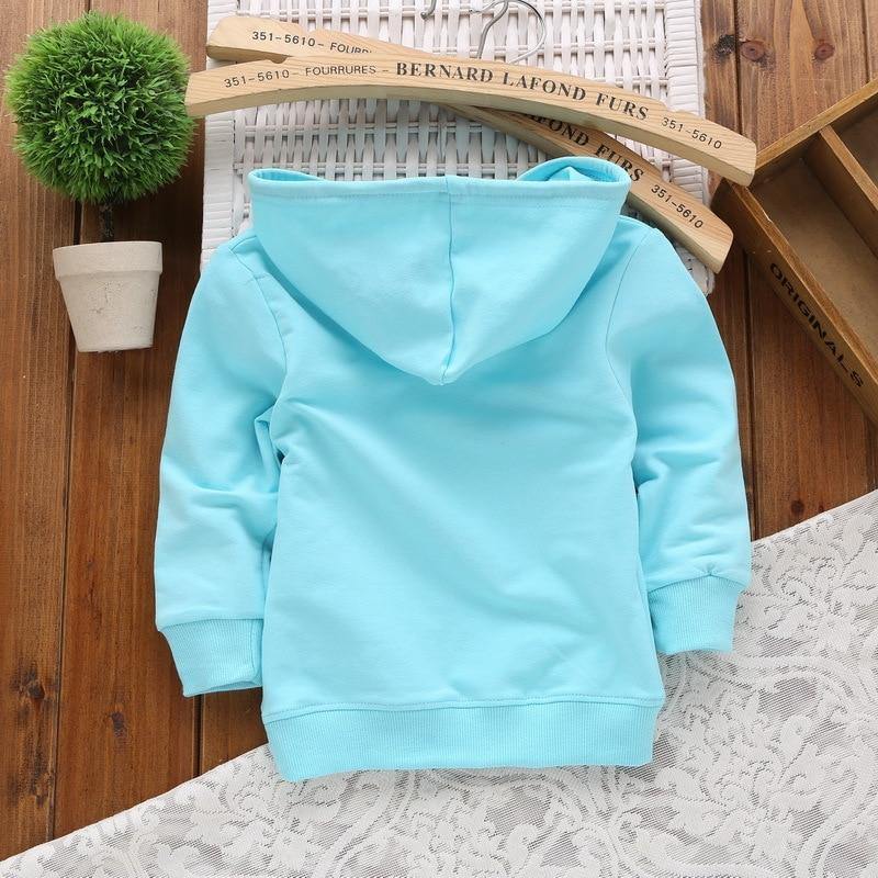 Unisex cotton blend toddler sweatshirt with hood & fleece lining. Casual, warm top for infant apparel & kids fall.