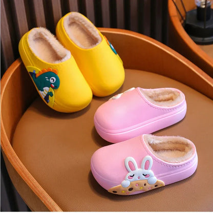 Soft waterproof animal winter footwear for children, great cozy non-slip toddler shoes.