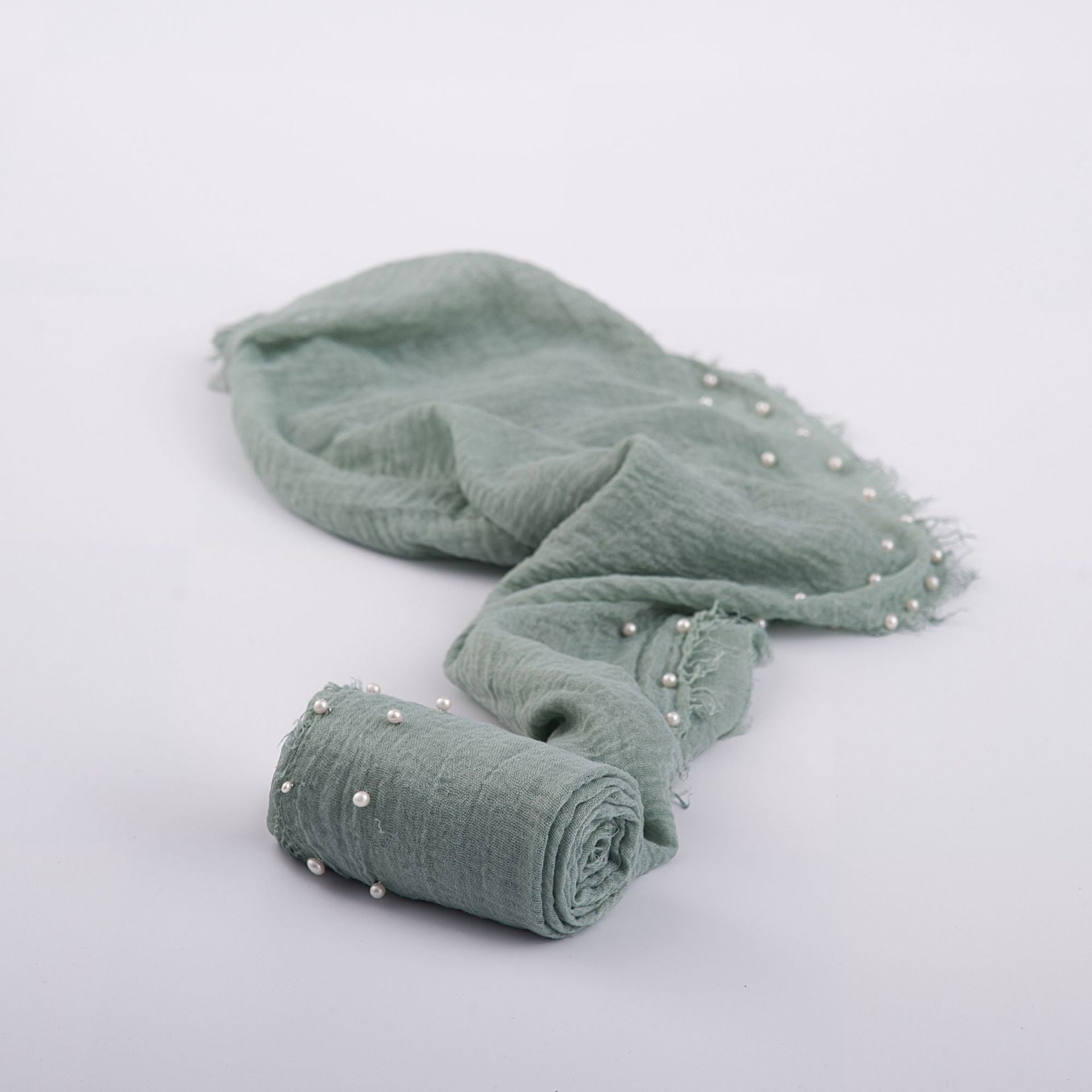 Light gray stretch newborn wrap blanket for baby photography props, cozy infant swaddle