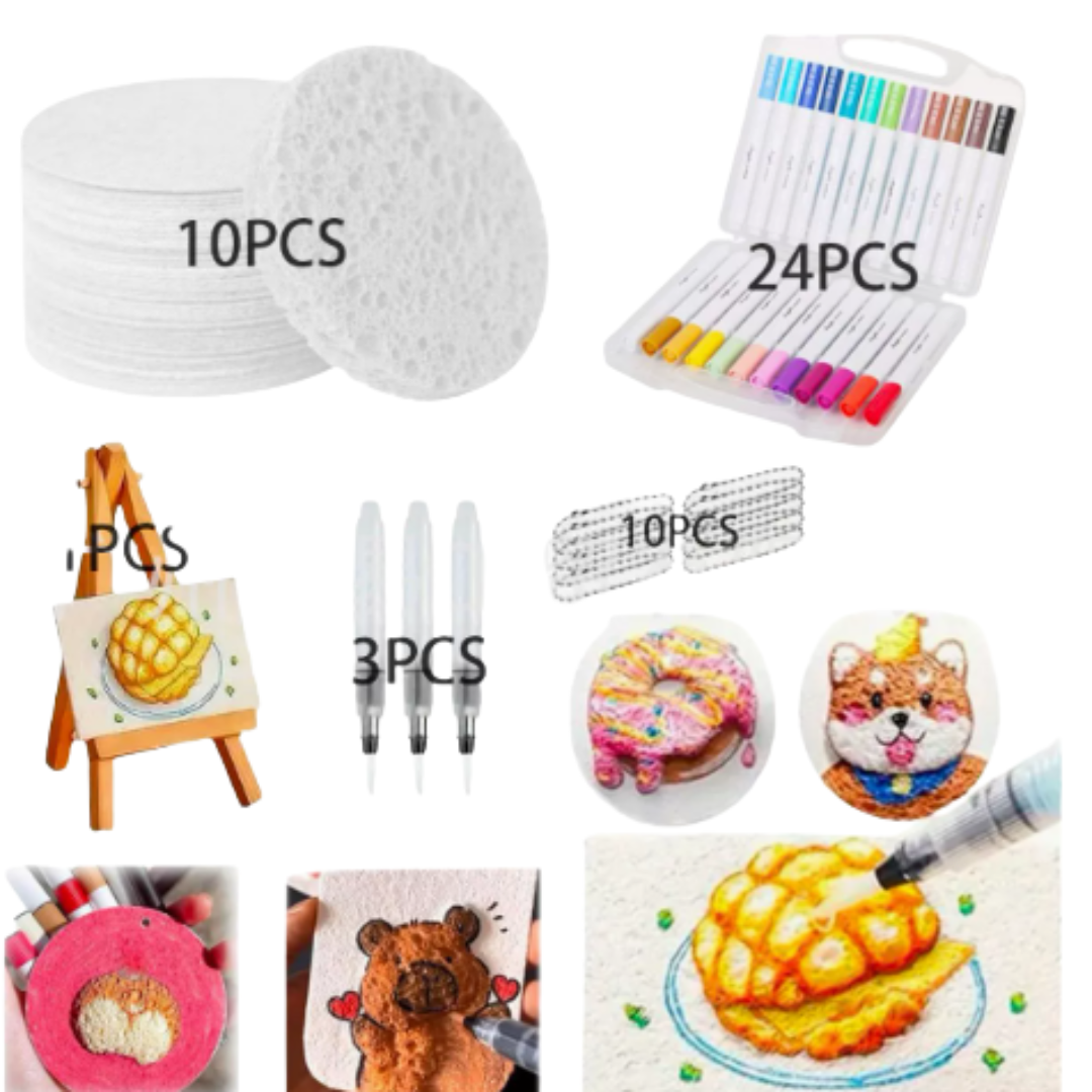 Detailed shot of Creative Texture Art Pen tips, designed for intricate work on craft models and DIY projects