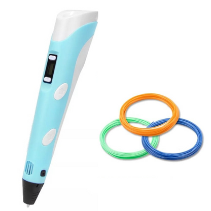 Instructions manual opened to show how to use a creative 3D drawing pen, an ideal educational toy