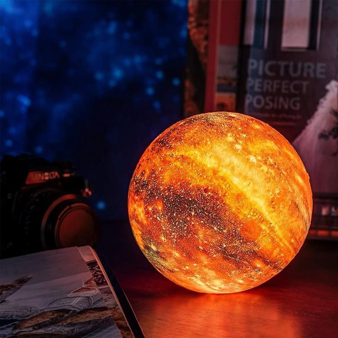 Modern decorative LED night light globe, ideal for any room.