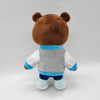 Brown 10.24-inch plush teddy bear, a beloved soft cuddle toy for infants.