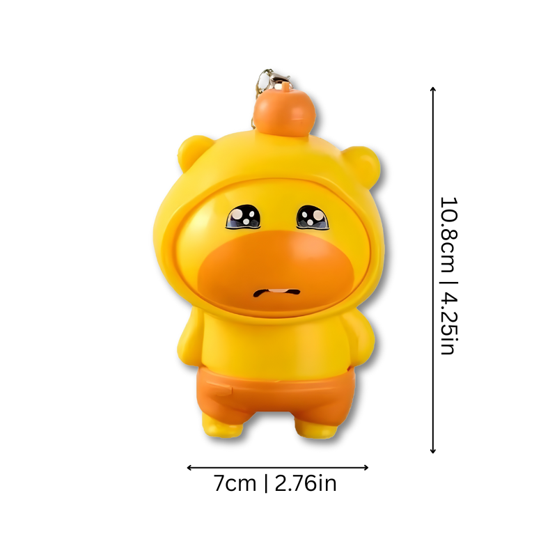 Unisex fidget keychain featuring three emoji faces, perfect for anxiety relief and everyday carry.