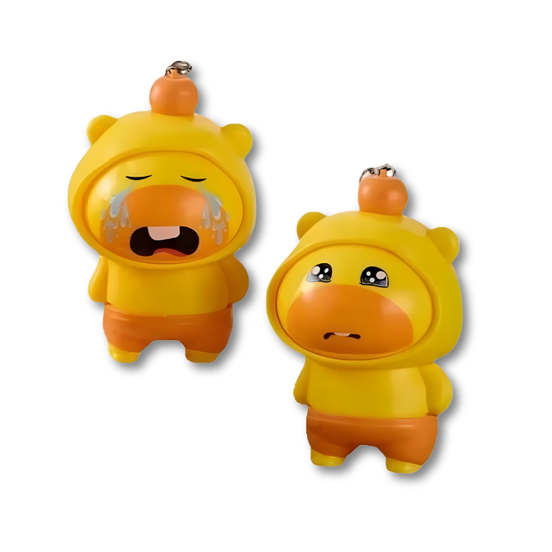 Adorable multi-face fidget keychain, a compact and cute stress relief gift.