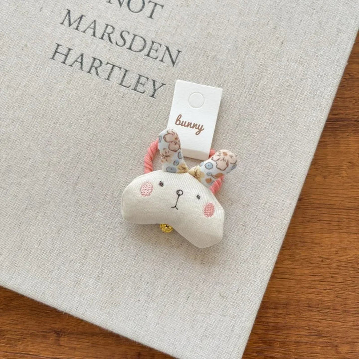 Handmade cute animal fabric hair accessories, 10-pack clips & bands for girls.
