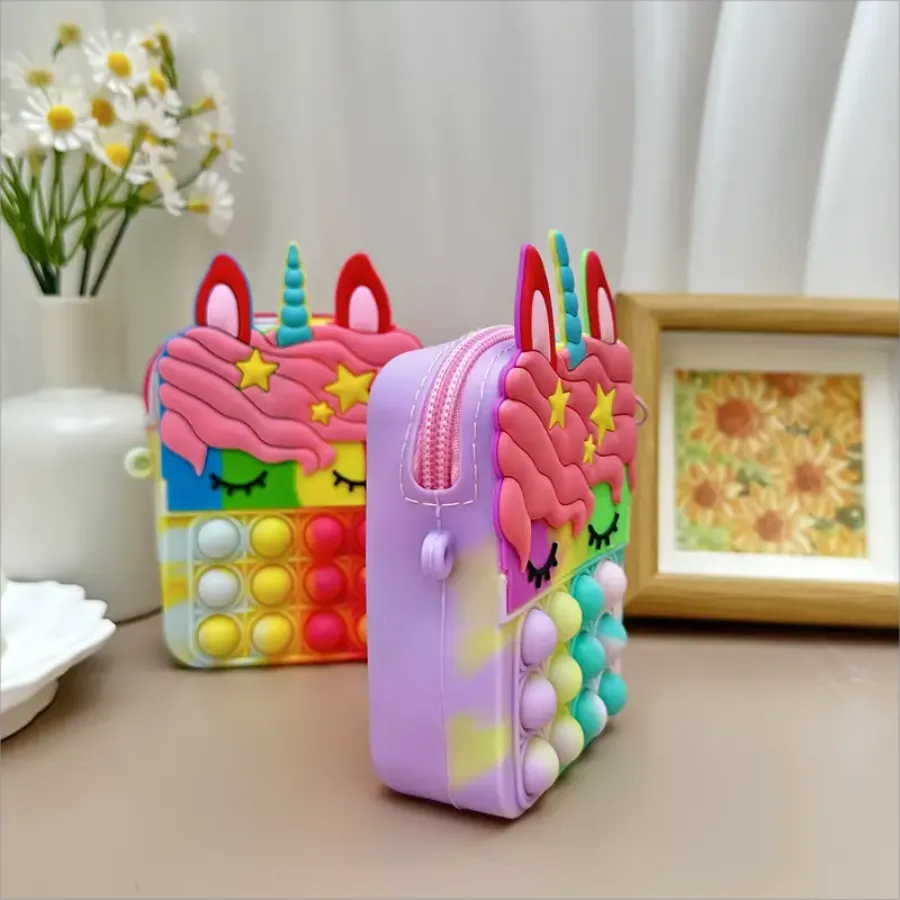 Water-resistant silicone coin purse, protecting contents from spills, toddler bag