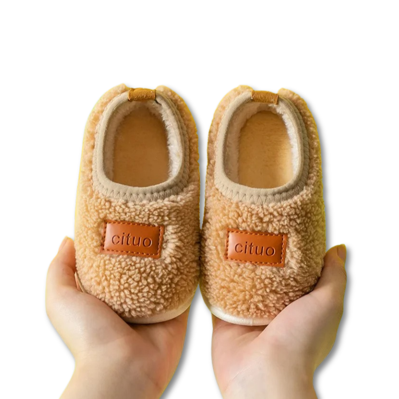 Infant first walker shoes with soft velvet upper and robust anti-slip sole for safety