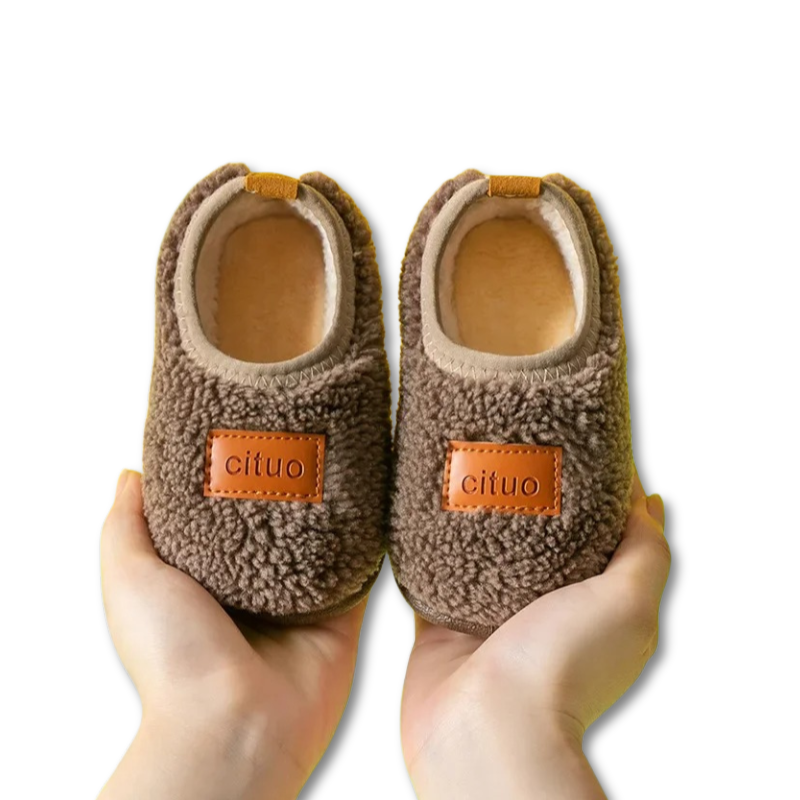 Adorable baby anti-slip soft sole shoes in a neutral color, great for infant development