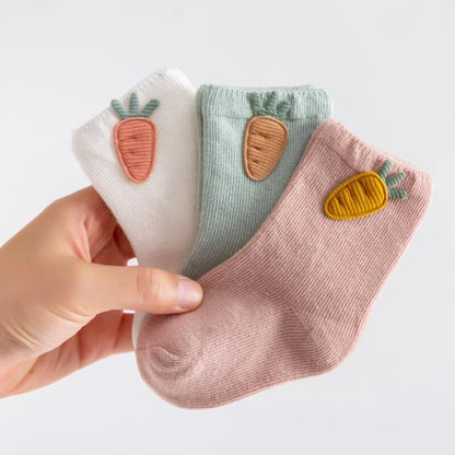 Cotton blend toddler animal socks, 3 pairs, unisex and super soft for everyday wear