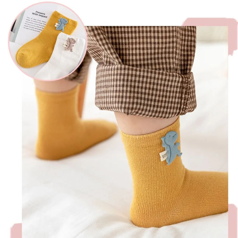 Newborn and toddler animal socks, 3-pack cotton blend cozy baby accessories