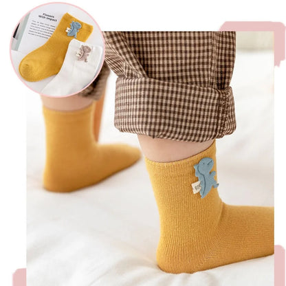 Newborn and toddler animal socks, 3-pack cotton blend cozy baby accessories