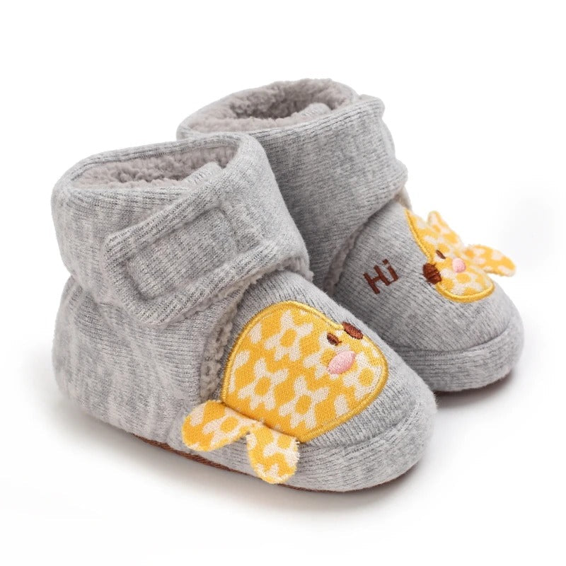 Warm and cozy baby animal winter shoes, essential footwear for cold climates.