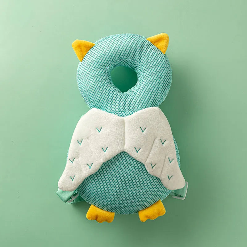 Toddler head protector backpack cushion, an owl design, perfect for learning to walk