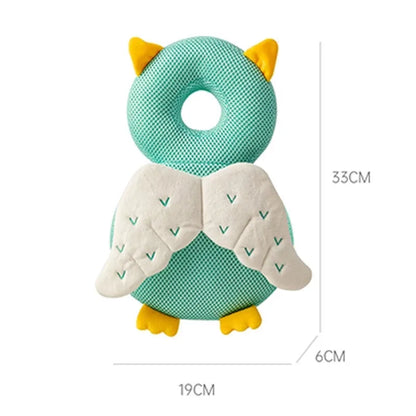 Toddler head protector backpack cushion in a bee design, offering fall prevention for infants