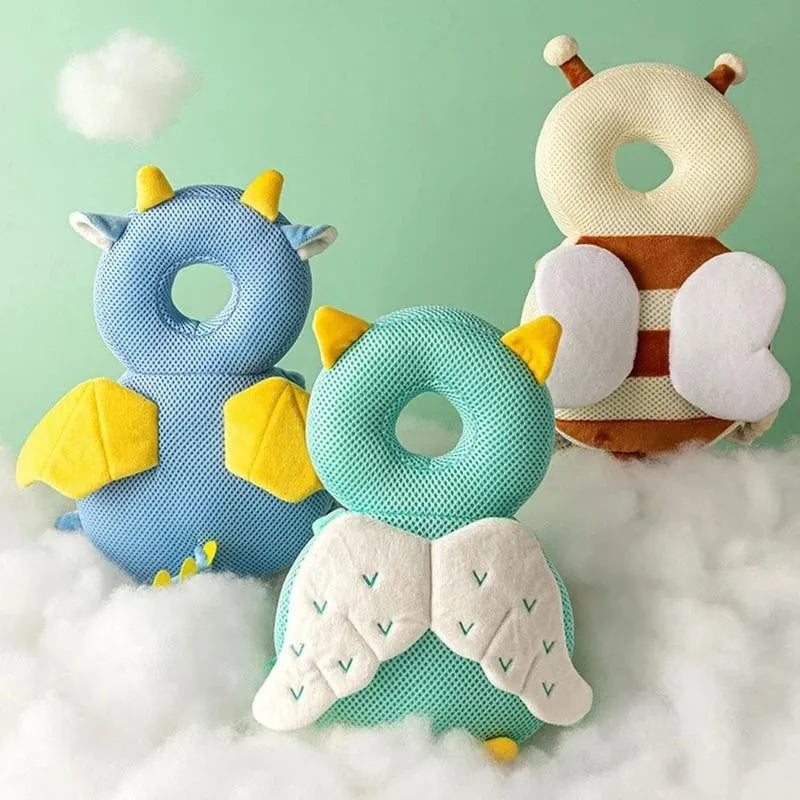 Toddler head protection backpack cushion in a butterfly shape, perfect for walking aid