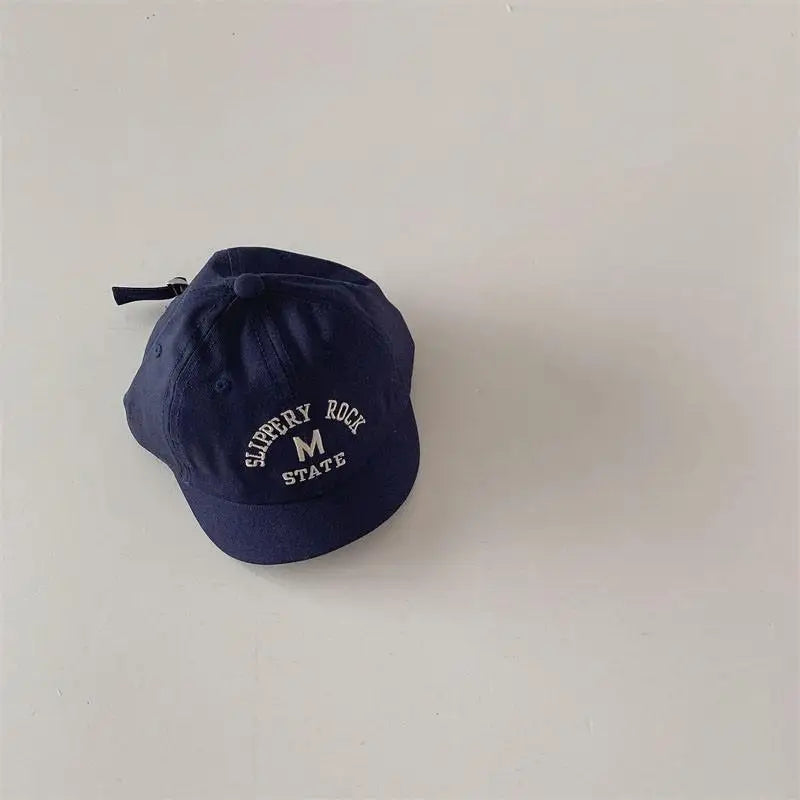 Baby fashion: casual embroidered baseball cap, perfect for sunny days, infant headwear