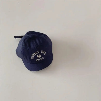 Baby fashion: casual embroidered baseball cap, perfect for sunny days, infant headwear