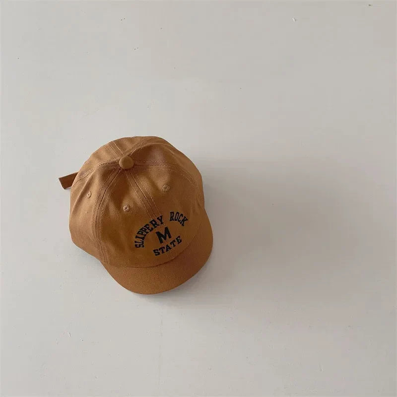 Soft and safe cotton baby baseball cap, embroidered for a personal touch, newborn friendly