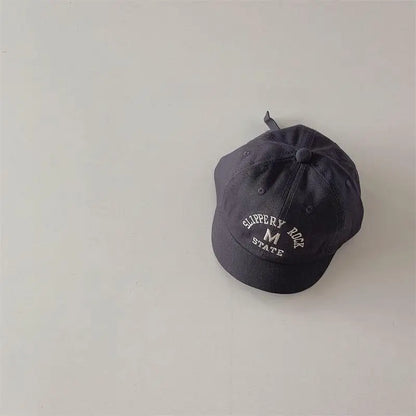 Comfortable and cute baby casual baseball cap with detailed letter embroidery, toddler hat