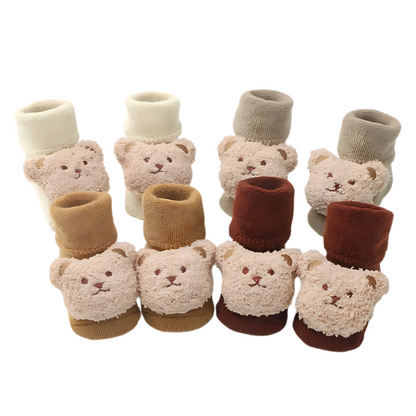 Warm toddler anti-slip sock shoes with a comfortable design, perfect for baby's first steps.