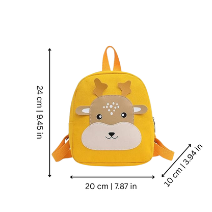 Red reindeer cartoon animal backpack, perfect toddler bag for nursery children