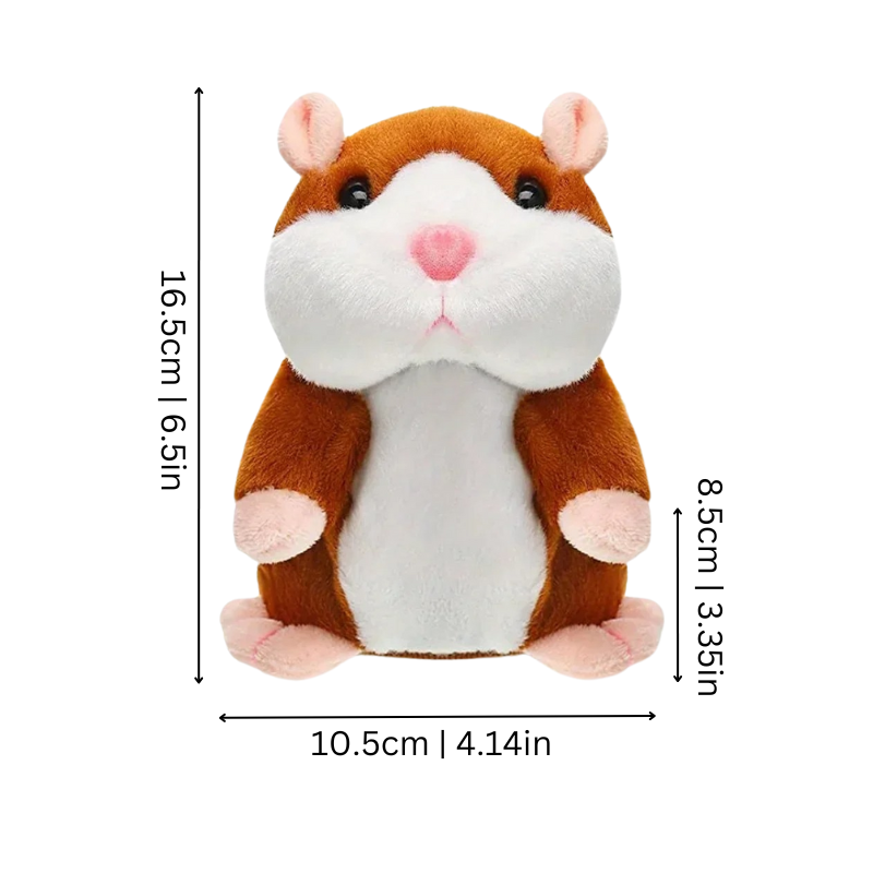 Unisex kids interactive talking hamster plush with sound recording for play