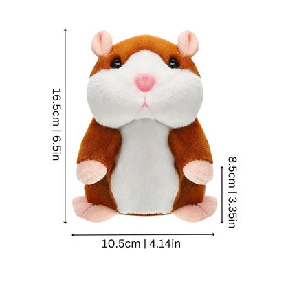 Unisex kids interactive talking hamster plush with sound recording for play