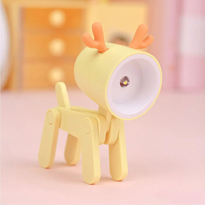 Rechargeable animal night light, owl design, warm LED light for kids' bedroom readability