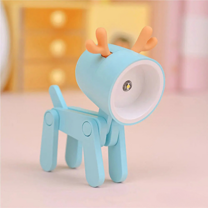 Cute dog LED night light, warm white and color modes, perfect for nursery or toddler room