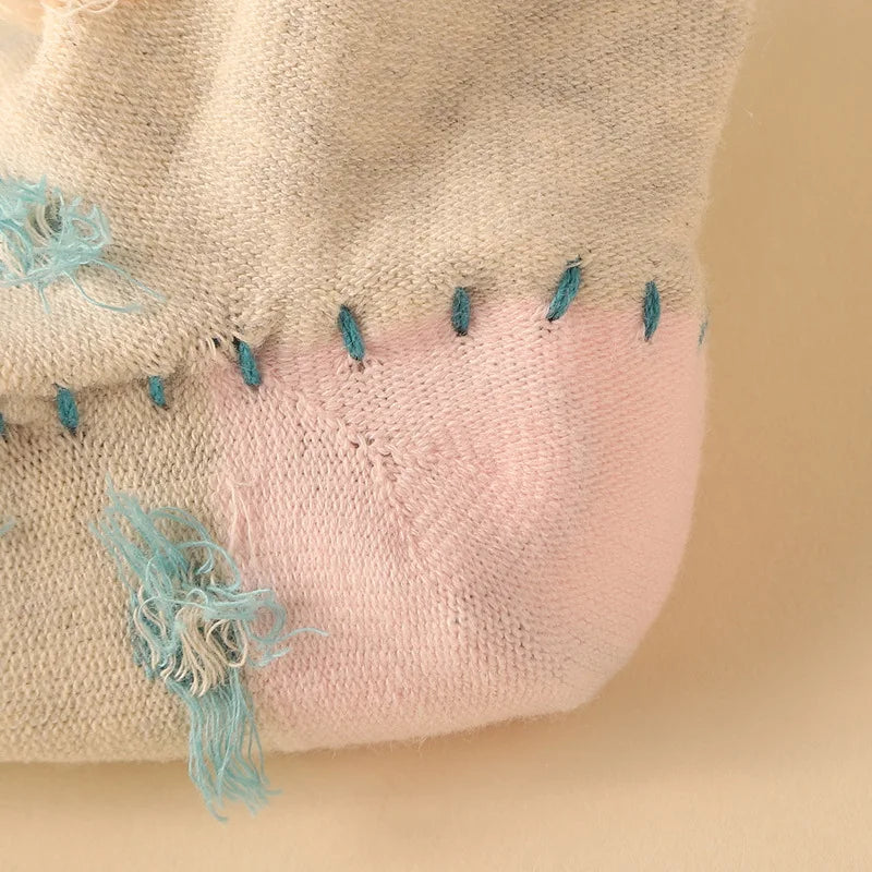 Practical anti-slip floor socks with a cartoon chick, ensuring baby's safety on floors.