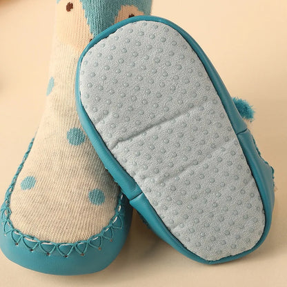 High-quality cotton anti-slip floor socks with a cute cartoon koala for baby.