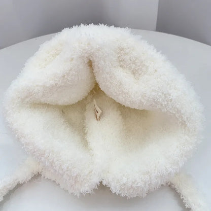 Baby's playful dog cartoon plush hat, protects ears and keeps infant cozy in cold