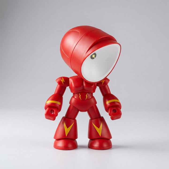 Adorable robot night light and bedside reading lamp, designed for children's decor and comfortable reading.