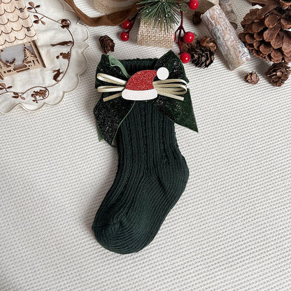 Kids' festive cotton anti-slip socks with a cheerful Rudolph the Reindeer