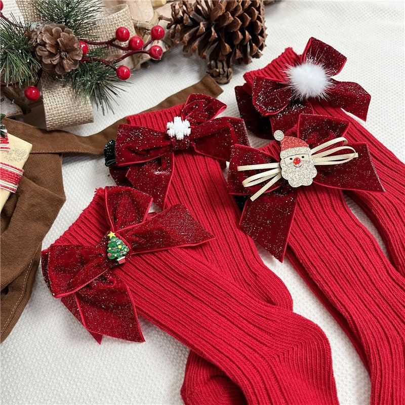 Baby clothing: anti-slip socks with a joyful Christmas character design