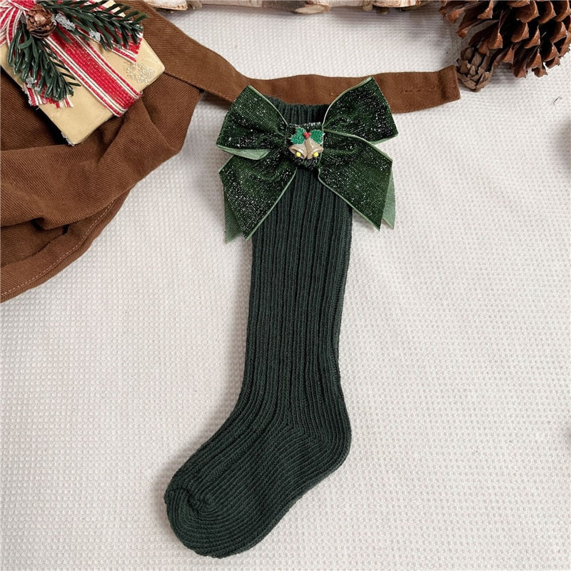 Soft cotton anti-slip socks for children, showcasing various Christmas characters