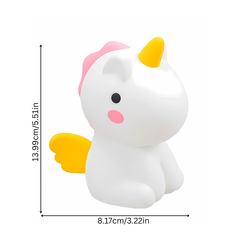 Childrens bedroom soft silicone night light, USB rechargeable, gentle glow sleep aid, kids night light