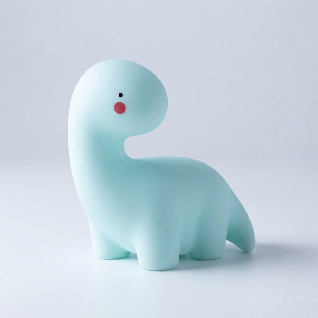 Soft LED dinosaur night light for kids' bedroom. Cute Dreamasaur design, perfect nursery sleep aid.