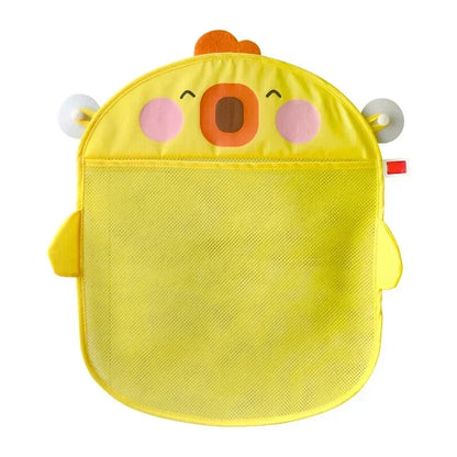 Kids' bathtime fun: duck design bath toy organizer & storage, making cleanup easy.