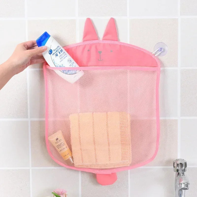 Cute duck bath toy caddy, a practical and decorative storage solution for kids' bathrooms.