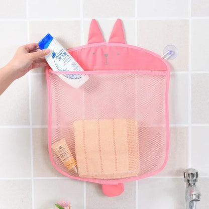 Cute duck bath toy caddy, a practical and decorative storage solution for kids' bathrooms.