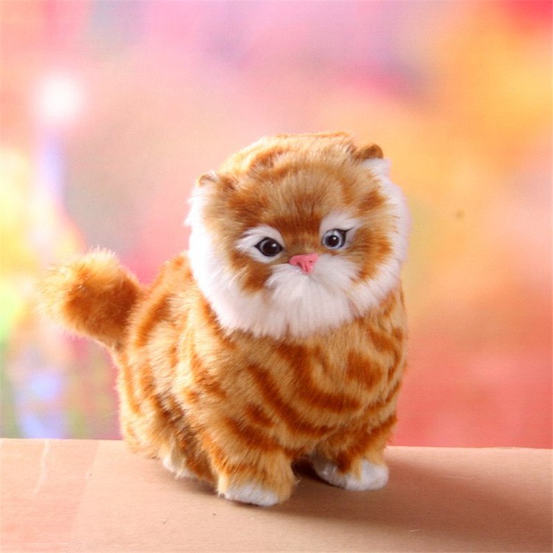 Kids' interactive electric plush cat toy with sounds. A soft animal toy, ideal for imaginative play.