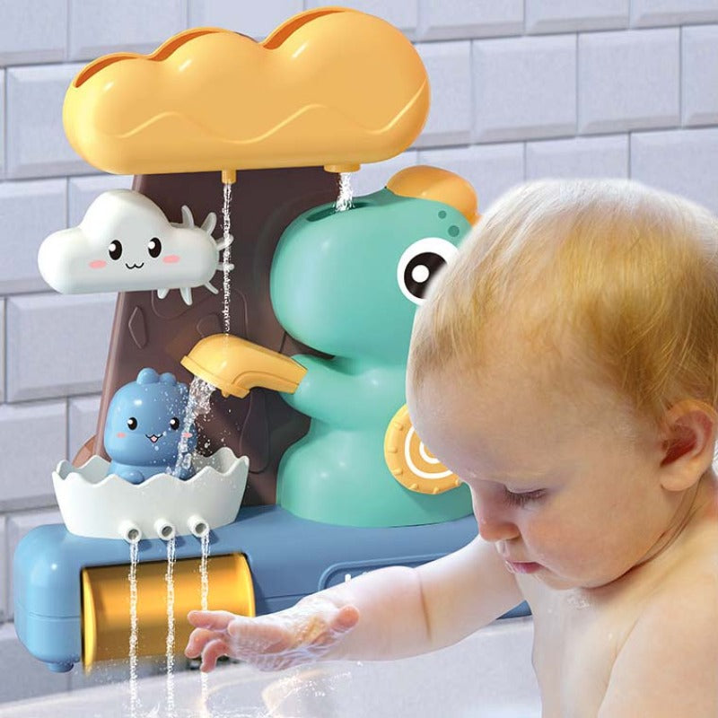 Unisex kids' dinosaur bath toy, blue plastic Brontosaurus, ideal water entertainment for toddlers.
