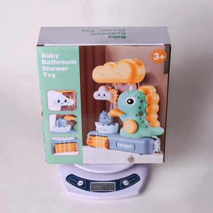 Durable plastic dinosaur toy, a cute and safe bath companion for young kids and toddlers.