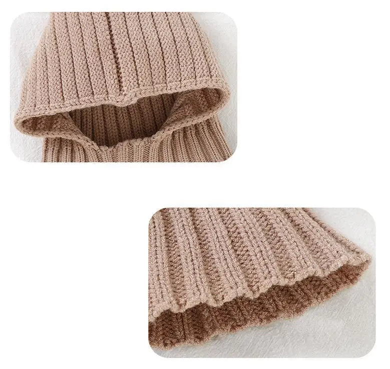 Warm knitted baby hat, perfect for outdoor adventures during winter, comfortable acrylic material, unisex.