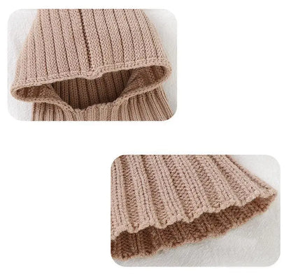 Warm knitted baby hat, perfect for outdoor adventures during winter, comfortable acrylic material, unisex.
