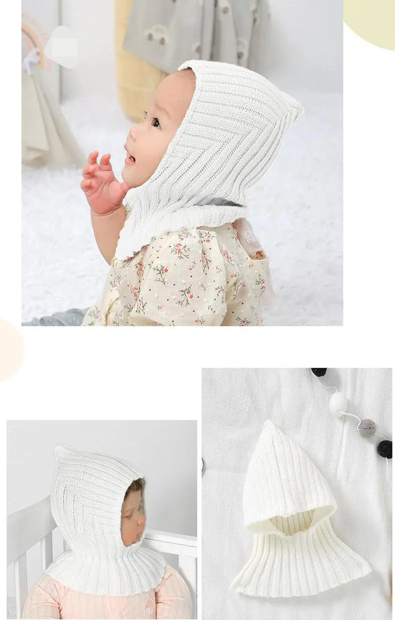 Soft, stretchy knitted baby winter hat, designed for a snug fit and maximum warmth, unisex accessory.