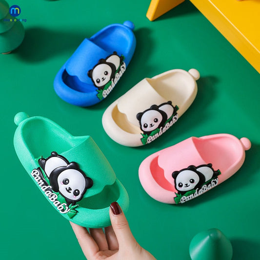Cute panda non-slip sandals for children, comfortable toddler slippers for indoor/outdoor play