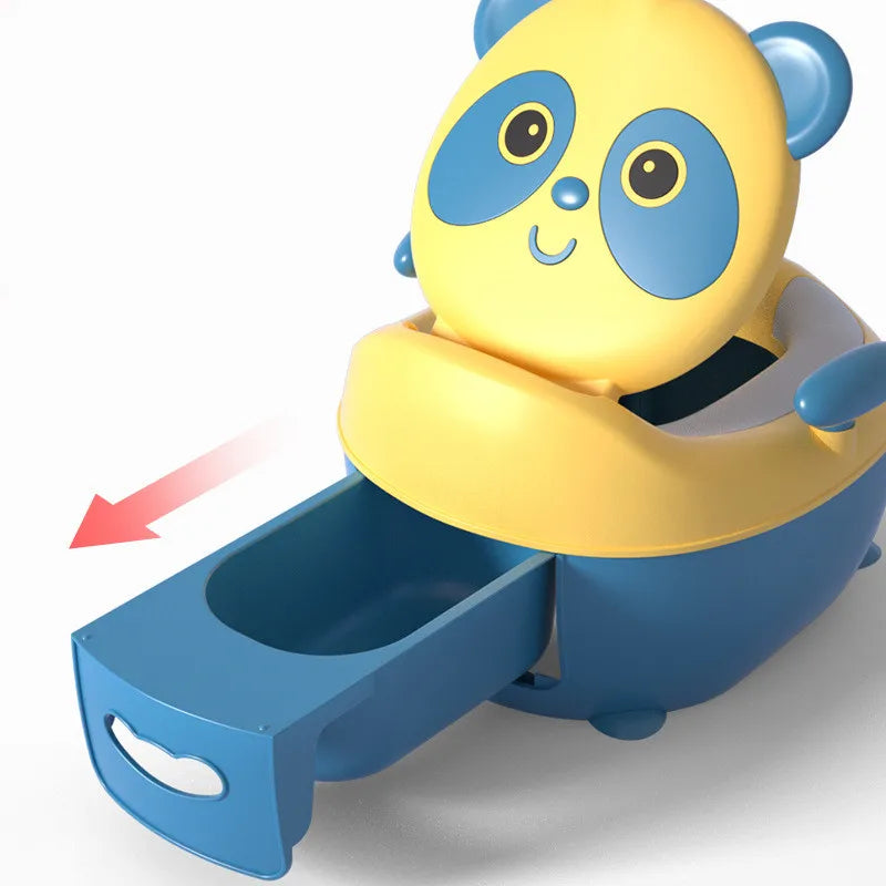 Eco-friendly panda potty, children's toilet with removable bowl, perfect for easy potty training.